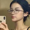 Gafas Ovaladas de Aspecto Natural Estilo Coreano para Mujer, Disponibles con Lentes Graduados, Monturas de Gafas de Moda Estilo Retro Japonés