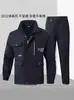 Conjunto de Ropa de Trabajo para Hombre, Estilo Primavera y Otoño, Engrosado, Resistente al Calor, Resistente al Desgaste, Algodón Puro, Ropa de Protección Laboral para Construcción, Soldadura y Reparación de Automóviles