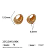 Moda Europea y Americana Estilo Retro de Alta Calidad Oro y Plata Dos Tonos Clips para Orejas Otoño e Invierno Exquisitos Simples Versátiles Nuevos Pendientes para Mujer