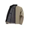 Chaqueta Casual de Negocios Nueva de Primavera y Otoño Moda Masculina Estilo Occidental Versátil para Hombres de Mediana Edad y Jóvenes Chaqueta de Color Sólido con Cuello