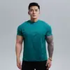 Nova Camiseta de Gola Redonda Plus Size de Verão Shell Macio Clone Algodão Caimento Manga Curta Antirrugas Secagem Rápida Respirável Fitness Masculino