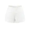 Shorts negros de cintura alta para mujer, estilo fino de verano, adecuados para figuras petite, shorts ajustados elásticos de línea A para bailar