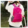 Mochila de Viaje Plegable con Logo Impreso, Bolsa Simple Ultra Ligera de Piel para Viajes al Aire Libre, Mochila de Entrenamiento para Estudiantes Hombres y Mujeres
