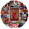 50 folhas de adesivos de grafite de cantor de rock estojo de viagem guitarra carro computador adesivos de PVC à prova d'água