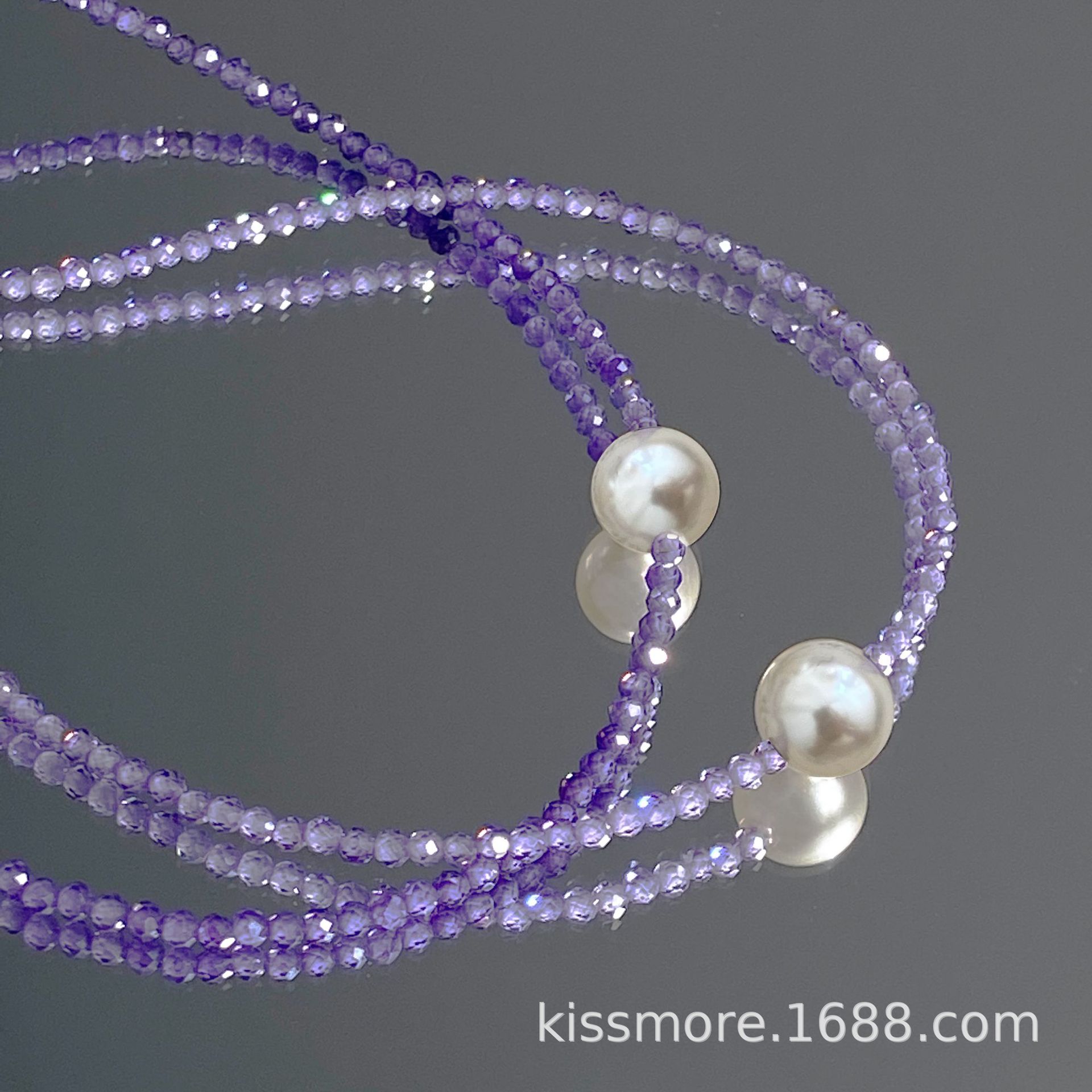 紫色锆石施家珍珠项链(韩版)22.png
