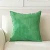 Venta Caliente Transfronteriza Estilo Lujo Ligero Hogar Hotel Color Sólido Rayado Simple Funda de Cojín Decorativo Sin Relleno Venta al por Mayor