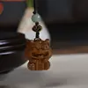 Pendente Zodiacal de Jacarandá Pingente para Celular Pendente de Bolsa Animal Cartoon Pingente Escultura em Madeira Artesanato Ornamentos Cênicos