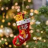 Série de Meias de Natal Carro Plano de Madeira Enfeite Pendente Atmosfera Festiva Pingente de Decoração para Árvore de Natal