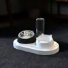 Comedero para Gatos, Comedero para Perros, Doble Comedero, Comedero Automático para Beber y Comer, Comedero para Perros y Gatos, Bebedero, Comedero Antiderrames, Suministros para Mascotas