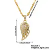 Moxi Alas Huecas Ligero como una Pluma Lujo Elegante Impresionante Cadena para Clavícula de Mujer con Diamantes de Zirconia Completos Todo Fósforo Moda