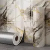 Papel Tapiz de Mármol Autoadhesivo Pegatinas de Pared Imitación Azulejo Pegatinas de Pared de Fondo Papel Tapiz Impermeable y a Prueba de Humedad Renovación de Sala de Estar Baño