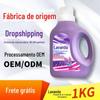 Detergente de Lavar Roupa Lavanda Fabricante Atacadista Processamento OEM Garrafas de 1,0kg Barraca de Rua Popular Presente Frete Grátis Detergente Doméstico