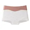 Calcinha Boxer Feminina de Seda Gelada Estampada Floral para o Verão com Forro 100% Algodão, Antibacteriana, Sem Costura, Cintura Média, que Aderem ao Corpo, Amiga da Pele
