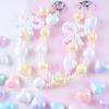 Cadena para teléfono móvil hecha a mano con cuentas, color sólido, colorido, UV, amor, gran agujero, estrella de cinco puntas, material de cuentas, corazón de melocotón, accesorios de joyería
