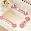Alfombrilla absorbente para grifo de barro de diatomeas, alfombrilla absorbente para almacenamiento en encimera de baño, alfombrilla de drenaje para baño, simple, resistente a la suciedad, antideslizante