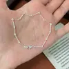 Pulseira de prata de lei S925 com elos geométricos torcidos, simples e elegante, adequada para uso diário, joia versátil para o dia a dia