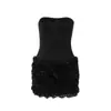 Vestido Tubo con Textura Floral Tridimensional Moda Femenina Europea y Americana Verano 2025 Nuevo Estilo Vestido Bodycon Ceñido a la Cintura Vestido Corto