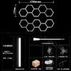 Luz hexagonal de panal LED impermeable transfronteriza para lavado de autos, película para autos, taller de reparación de autos, 5 orificios, 14 orificios, luz de estación 110v
