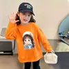 Camiseta básica para niña otoño 2026 nuevo modelo, top interior súper estiloso para niños, talla grande 100% algodón puro camiseta de manga larga