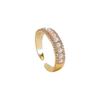 Anel de pérola microincrustado feminino anel aberto moda personalidade exagerado anel para dedo indicador ins popular Rede Vermelha simples estilo frio