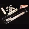 Regla Empujador de Fichas de Mahjong Acrílica Personalizada, Alta Transparencia, Base Plana, Forma Ondulada, Procesamiento de Soporte en Forma de U para Fichas de Mahjong Estilo Americano