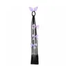 Peluca de mariposa con cuerda para el cabello para niña, trenza torcida, banda de goma, lazo de cola de caballo alta, accesorios para el cabello