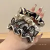 Goma para el pelo de lunares florales versátil estilo coreano para mujer, Goma de pelo de alta gama, Cuerda para el pelo, Elástico para coleta, Accesorio para el pelo