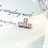 Brincos da coleção F136 liga de titânio roxo claro dourado, piercings labiais G23 titânio rosca interna zircônia, joias para piercing