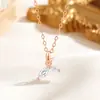 Collar de Hoja de Plata S925, Diseño de Nicho de Lujo Ligero, Estilo Coreano Simple, Cadena para Clavícula Minimalista de Gama Alta, Cadena Pura de Plata para Clavícula