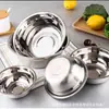 Recipiente para Sopa de Acero Inoxidable Magnético y No Magnético, Tazón para Sopa, Recipiente Multifuncional para Comedor Escolar, Recipiente Pequeño de Cocina, Vajilla con Succión Magnética, Engrosado