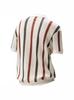 Camiseta de Verano a Rayas en Contraste Lel de Manga Corta para Hombre Marca Trendy Cool Moda Casual Polo de Punto Top Ropa