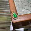 Plata S925 Esmeralda Azul Natural Verde Patek Calabaza Coleccionada Bolsa de Bendición Pluma de Mariposa Duende Cerradura Ruyi Rosquilla