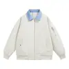 Estilo Casal Outono e Inverno Jaqueta de Trabalho Roupas de Algodão Juventude Tendência Versátil Exterior Gola Reversível Casaco de Algodão Jaqueta Acolchoada Masculina Masculina