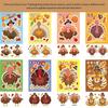 CM2306020 desenhos animados infantis Ação de Graças Turquia pai-filho quebra-cabeça interativo DIY adesivo de rosto