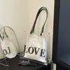 Bolsa de Ombro Grande Transfronteiriça, Bolsa Feminina Fashion, Nova Tendência Versátil de Verão 2025, Bolsa Tote de Grande Capacidade, Bolsa Transparente