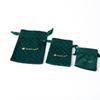 Bolsa de Veludo Personalizada com Logo Cordão Cordão Pequena Bolsa de Viagem Portátil Armazenamento de Brincos Colar Anel Bolsa de Presente