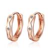 Novos Brincos Geométricos de Nicho Feminino Fivela de Orelha Elegante Simples Pequeno Vento Frio Brilhante Brincos de Unha de Osso de Orelha Fivela de Orelha