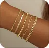 Comercio Exterior Traje Transfronterizo Joyería Pulsera Personalizada Nueva Aleación Combinación Pulsera Juego de Seis Piezas Venta Caliente