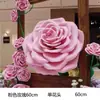Flor Cuadrada de Rosa Gigante de Eva para Puntos Fotográficos del Día de San Valentín, Lugares Fotográficos Populares y Arte de Alambre Decorativo
