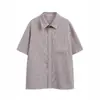 Camisa Retro a Cuadros de Manga Corta para Hombres y Mujeres, Verano Casual de Corte Holgado, Versátil Tendencia Marca Camisa Casual Top