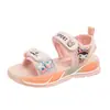 Sandalias para niñas 2025 nuevo verano suela suave zapatos deportivos de playa moda niña bebé niña pequeña zapatos de princesa