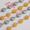 Hip Hop Europeo y Americano Acero Inoxidable Hecho a Mano Hueco Gotas de Agua de Mar Mariposa Cadena de Diamantes Accesorios de Joyería DIY Venta al por Mayor