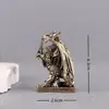 Armadura de Guerrero Dragón de Latón Puro con Alas de Dragón Volador, Artículo Antiguo Sólido Vintage, Adorno Artesanal Decorativo para Escritorio Mascota de Té