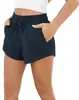 Pantalones Cortos Deportivos de Secado Rápido para Exteriores Transfronterizos Lulu Pueden Sostener Teléfono Móvil con Bolsillo con Solapa Pantalones Falsos de Dos Piezas Pantalones Cortos de Running de Secado Rápido