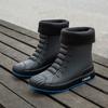 Botas de lluvia de moda para hombre, de media pantorrilla, impermeables, antideslizantes, zapatos de agua, para exteriores, pesca, lavado de autos, zapatos de goma, con forro polar, cálidas, botas de lluvia, venta al por mayor