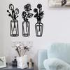 Calcomanías de Pared Acrílicas de Venta Caliente Transfronteriza Jarrón Triple Calcomanías de Espejo Decorativas Pared de Fondo Sala de Estar Dormitorio Autoadhesivos Creativos