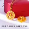 Tienda de oro con fuerte retención de color Oro de arena vietnamita incrustado con diamantes Collar de calabaza giratoria Cadena para suéter Nuevos accesorios de estilo chino para mujer