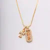 Joyería de Cobre Chapado en Oro con Colgante de Vajra Giratorio y Cruz en el Mismo Estilo que la Usada en Joyerías, con Diamantes, para Hombres y Mujeres, Estilo Pareja