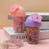 Bandas de Goma de Colores con Flores en Stock Transfronterizas en un Cubo, Ligas para el Cabello para Niñas, Bandas para el Cabello No Dañinas, Accesorios para el Cabello para Niños