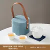 Taza de té de cerámica con asa y tapa, Tetera doméstica de alta gama, Taza de té anti-quemaduras con tapa para que una persona beba té Kung Fu